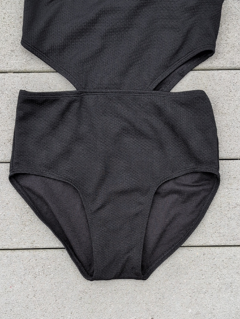 Art Class Scallop Jacquard One Piece Swimsuit | Girls One Shoulder Bathing Suit - Picture 3 of 6